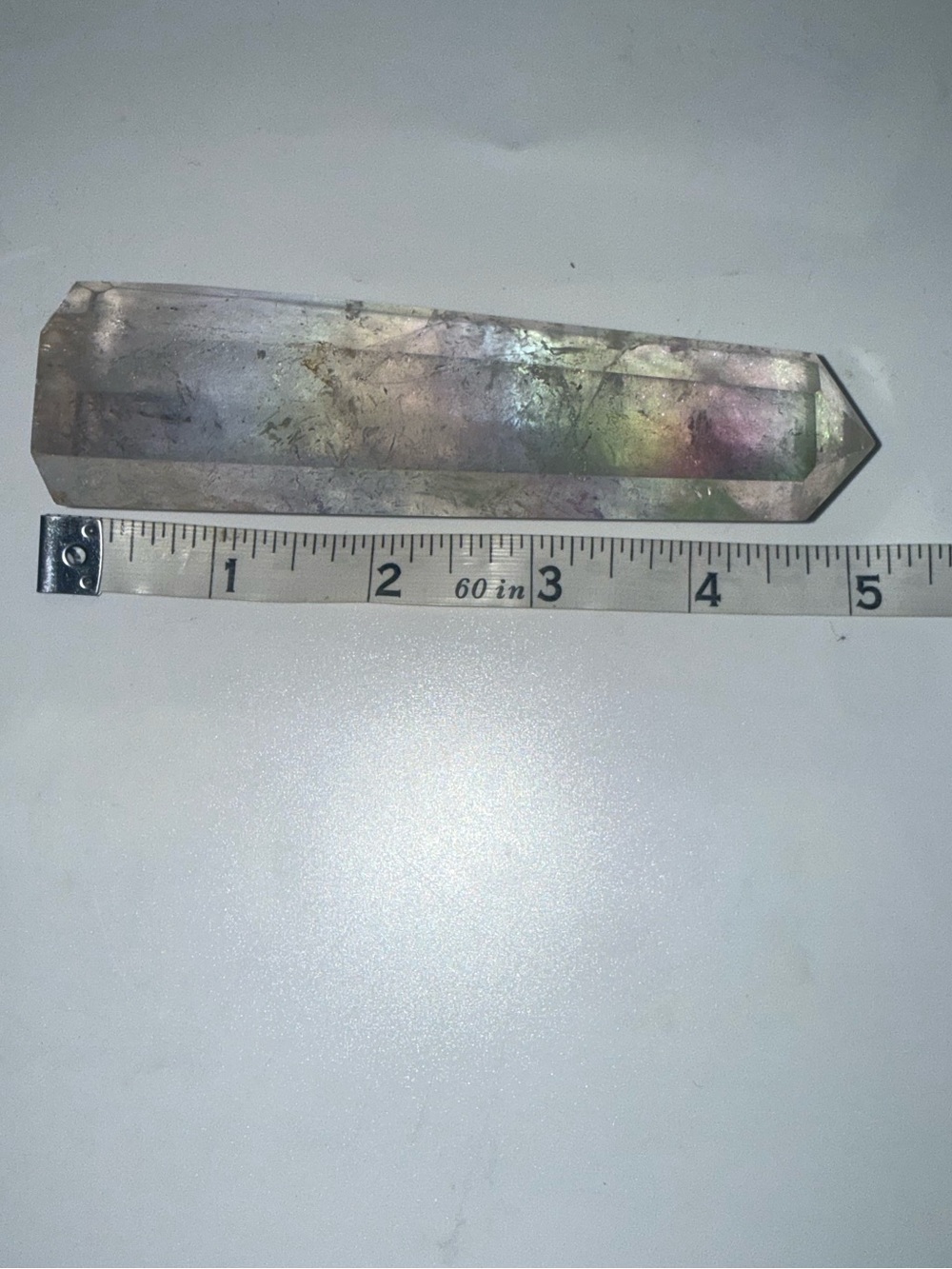 Iridescent Crystal Point Tower - Rainbow Aura Quartz - Picture 2 of 7